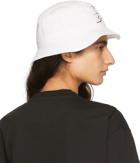We11done White Basic Logo Bucket Hat