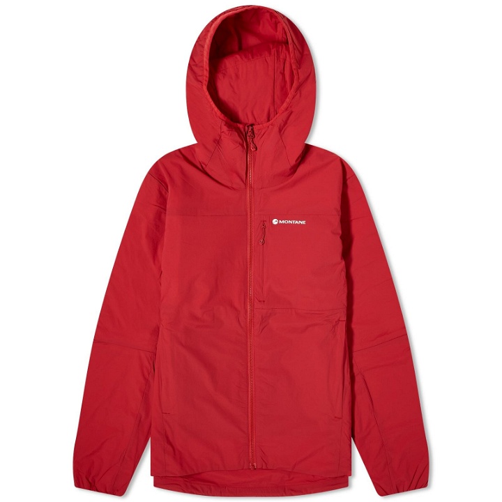 Photo: Montane Men's Fireball Hooded Jacket in Acer Red