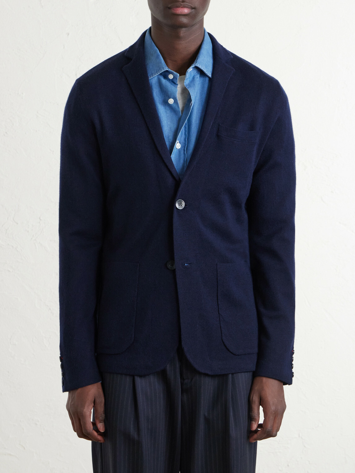 N.PEAL - Cashmere and Silk-Blend Cardigan - Blue