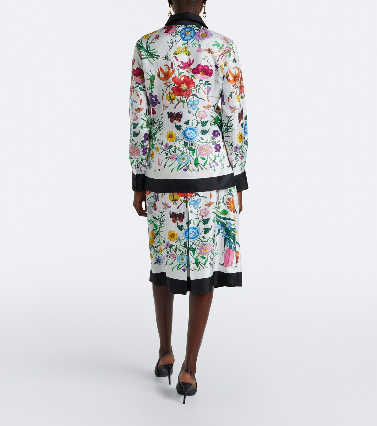 Gucci Gucci Flora silk twill culottes