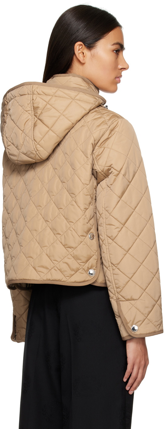 Burberry Beige Quilted Jacket Burberry