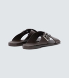 Dolce&Gabbana Logo leather slides