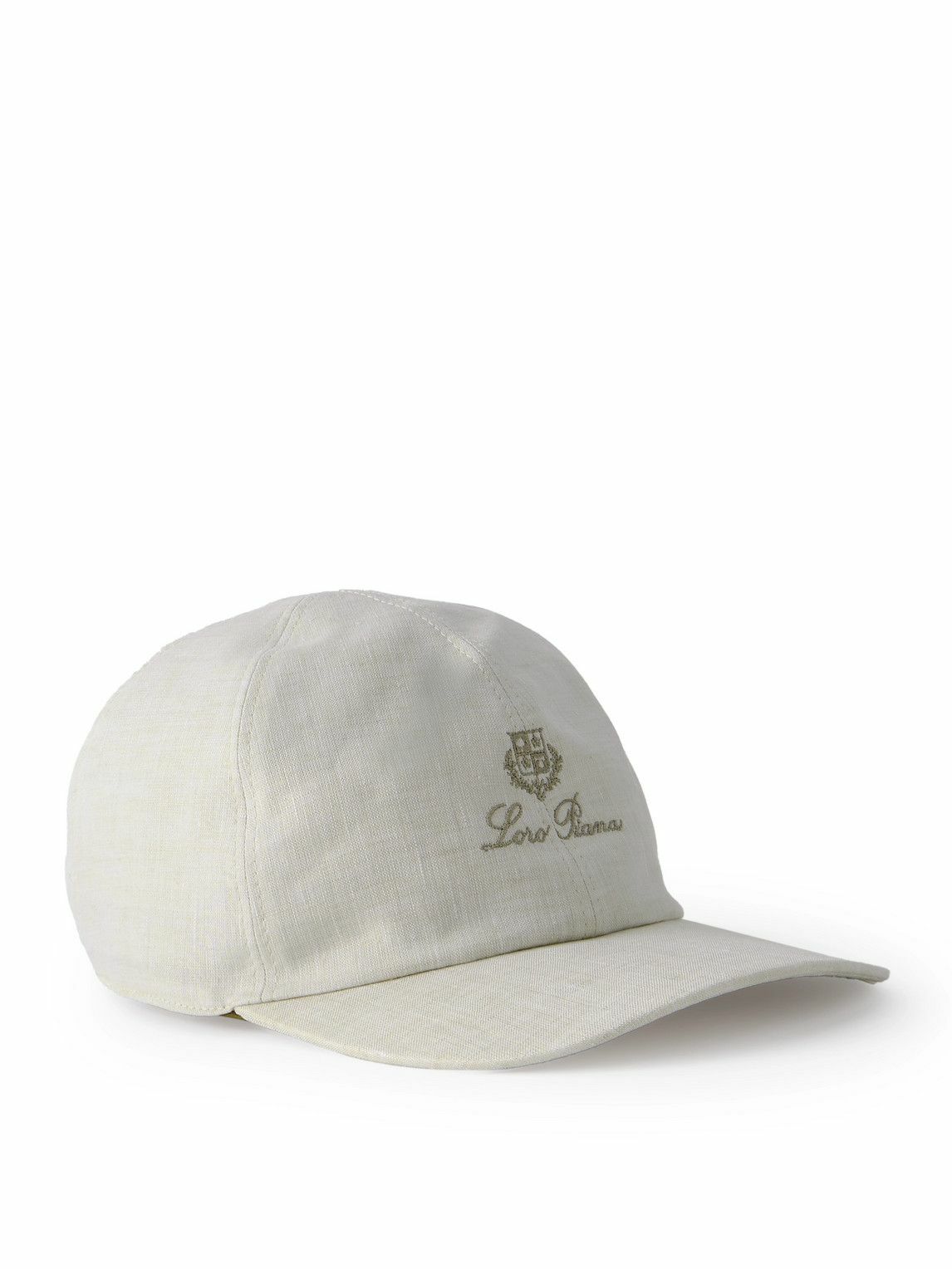 Loro Piana - Logo-Embroidered Linen Baseball Cap - Gray