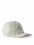 Loro Piana - Logo-Embroidered Linen Baseball Cap - Gray