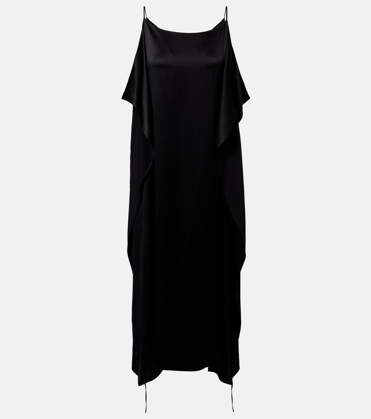 The Row Kylo ruffled silk midi dress