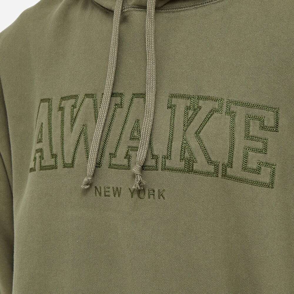 Awake NY Men's Military Embroidered Logo Hoody in Olive Awake NY