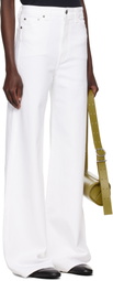 KHAITE White Dane Stretch Jeans
