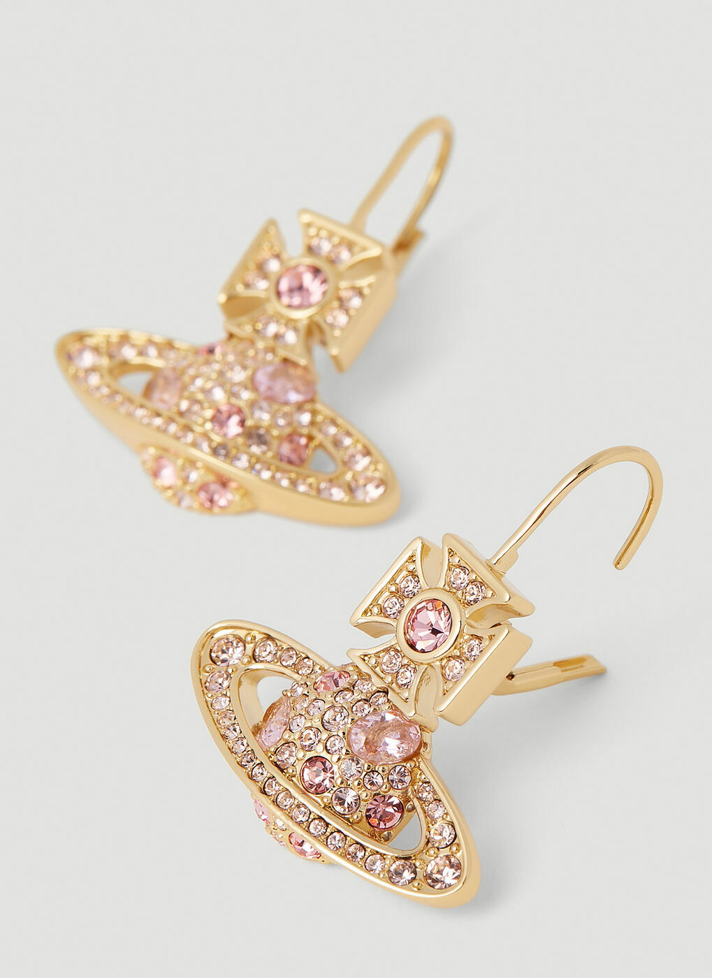 Francette Bas Relief Drop Earrings in Gold Vivienne Westwood