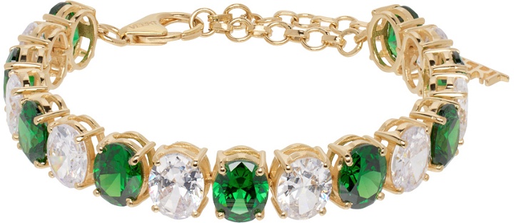Photo: VEERT Gold & Green Tennis Bracelet