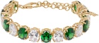 VEERT Gold & Green Tennis Bracelet