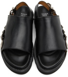 Toga Virilis Black Leather Sandals
