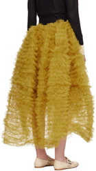 Molly Goddard Yellow Jenna Midi Skirt