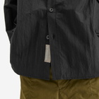 Poliquant Men's In-Outside Pockets Oversized CPO Shirt Jacket in Black