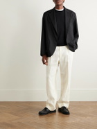 Stòffa - Unstructured Wool-Crepe Blazer - Black