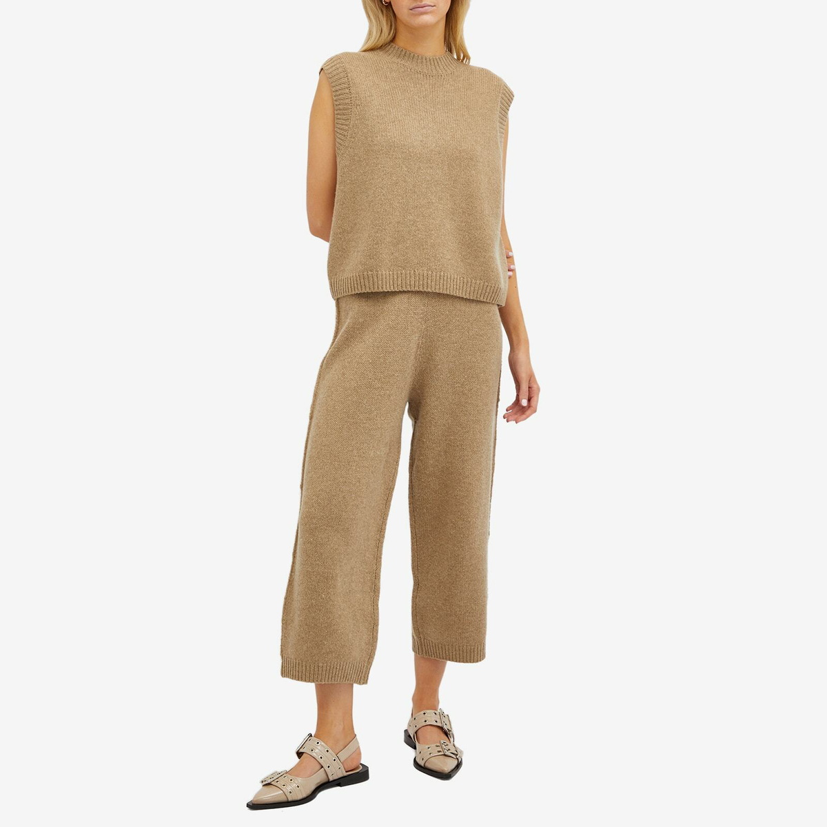 Deiji Studios Women's Knit Vest in Wheat