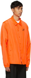 We11done Orange Logo Basic Windbreaker Jacket