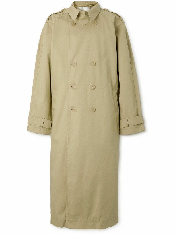 Photo: RÓHE - Double-Breasted Cotton Trench Coat - Brown
