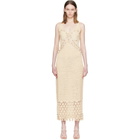 Rabanne Beige Handmade Crochet Midi Dress