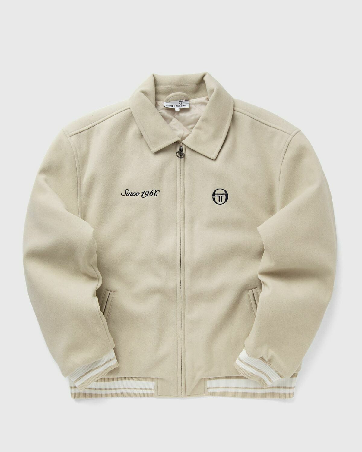 Sergio Tacchini BOROTRA VARSITY JACKET Beige Mens Bomber Jackets/College Jacket