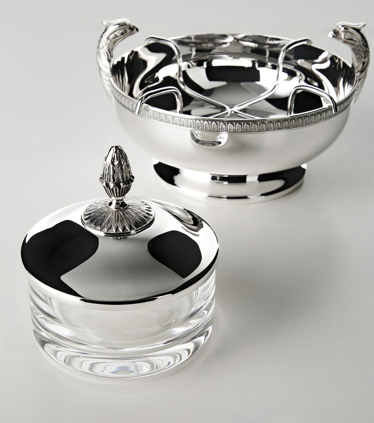 Christofle Malmaison silver-plated caviar serving set