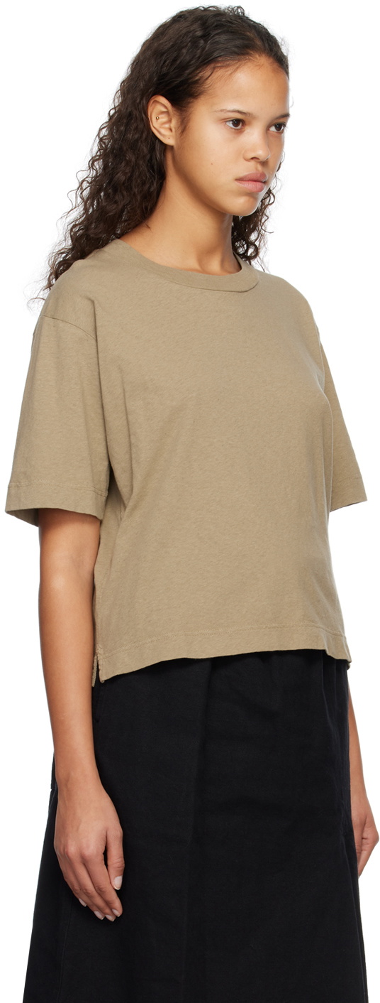 Margaret Howell Taupe Simple T-Shirt