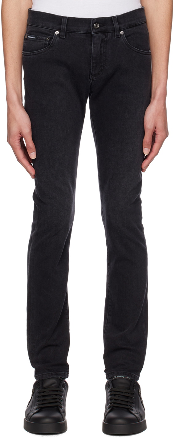 Dolce & Gabbana Black Faded Skinny Jeans Dolce & Gabbana