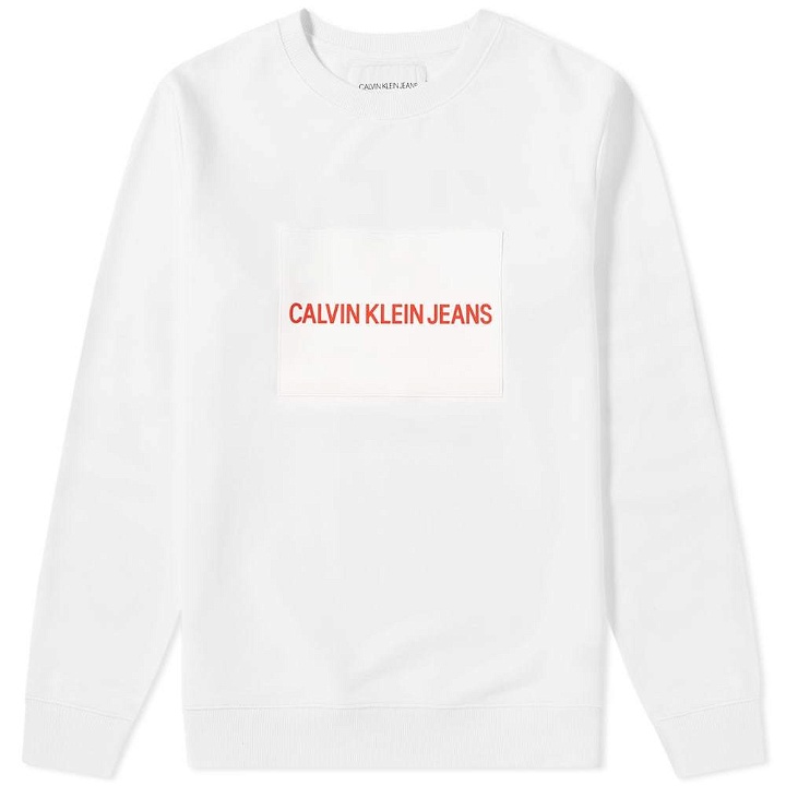 Photo: Calvin Klein Institutional Rubber Box Logo Crew Sweat
