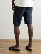 Canali - Straight-Leg Cotton-Blend Twill Bermuda Shorts - Blue