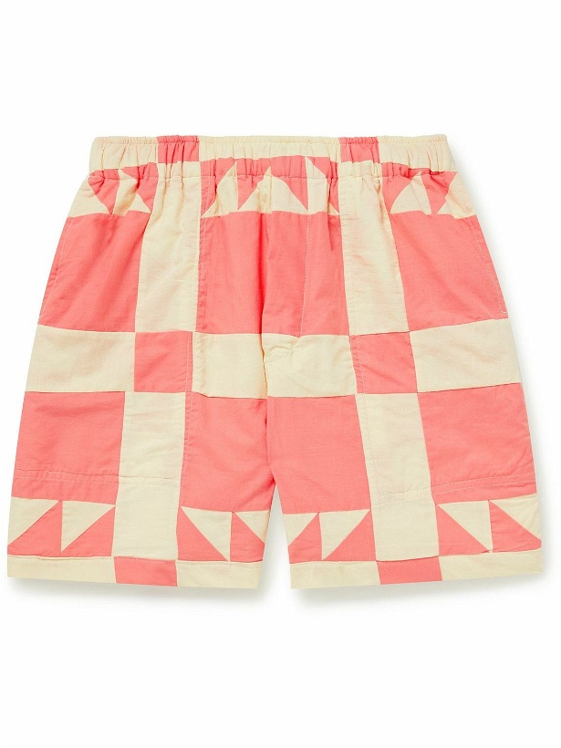 Photo: BODE - Straight-Leg Quilted Patchwork Cotton Shorts - Pink