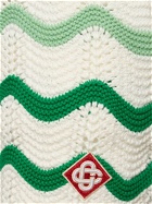 CASABLANCA - Gradient Wave Crochet Cotton Shorts