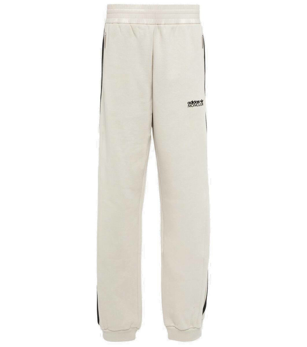 White Drawstring-cuff technical-canvas track pants, Moncler Genius