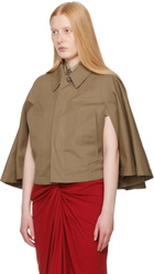 Burberry Brown Capelet Jacket