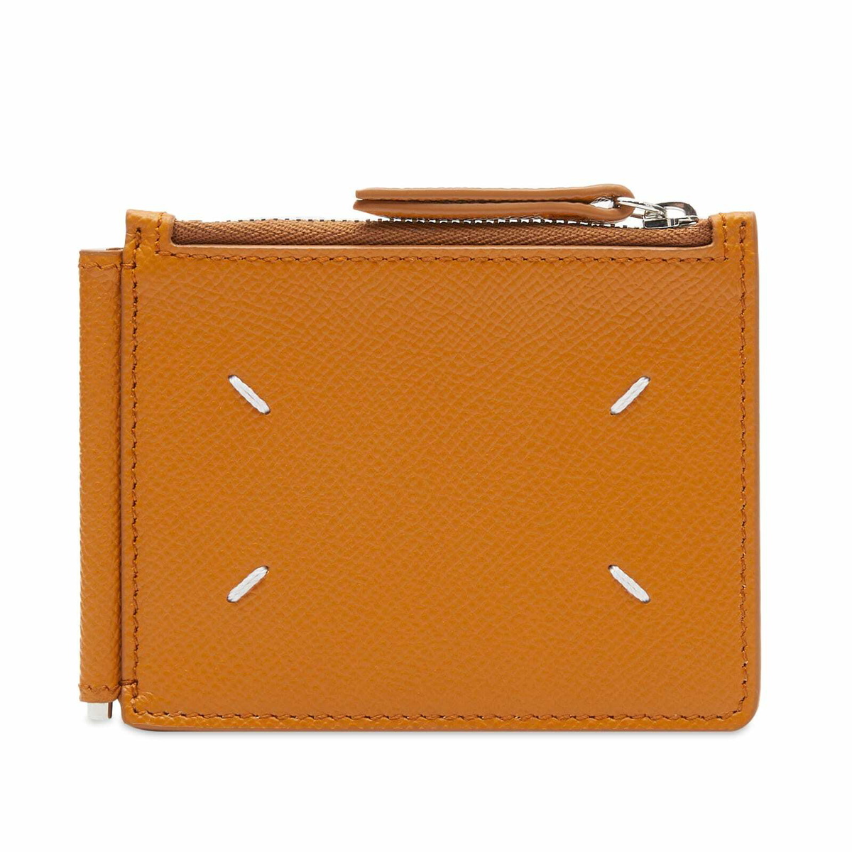Maison Margiela Men's Grain Leather Money Clip Wallet in