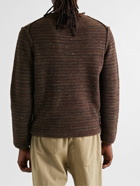 Inis Meáin - Striped Donegal Merino Wool and Cashmere-Blend Sweater - Brown