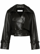 Nour Hammour Brown Hatti Leather Jacket