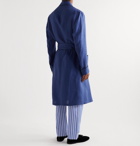 Paul Stuart - Striped Cotton-Poplin Pyjama Trousers - Blue