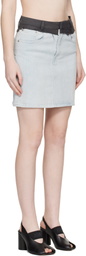 MM6 Maison Margiela Blue Denim Miniskirt