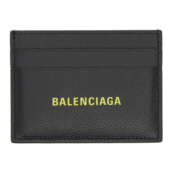 Photo: Balenciaga Black Logo Stamp Card Holder