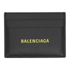 Balenciaga Black Logo Stamp Card Holder