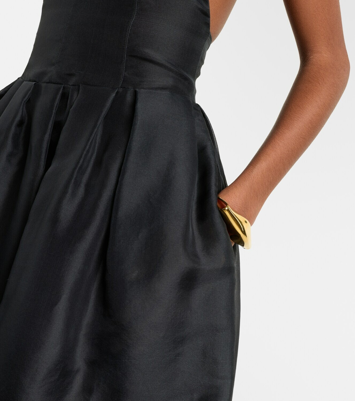 Khaite Colette silk tulle midi dress