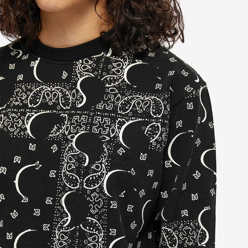 Awake NY Women's Long Sleeve Big Paisley T-Shirt in Black