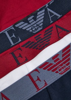 Emporio Armani Logo-jacquard Stretch-cotton Boxers set of Three Multicoloured