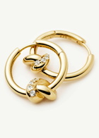 Missoma X Lucy Williams Knot 18ct Gold Vermeil Small Hoop Earrings - One Size