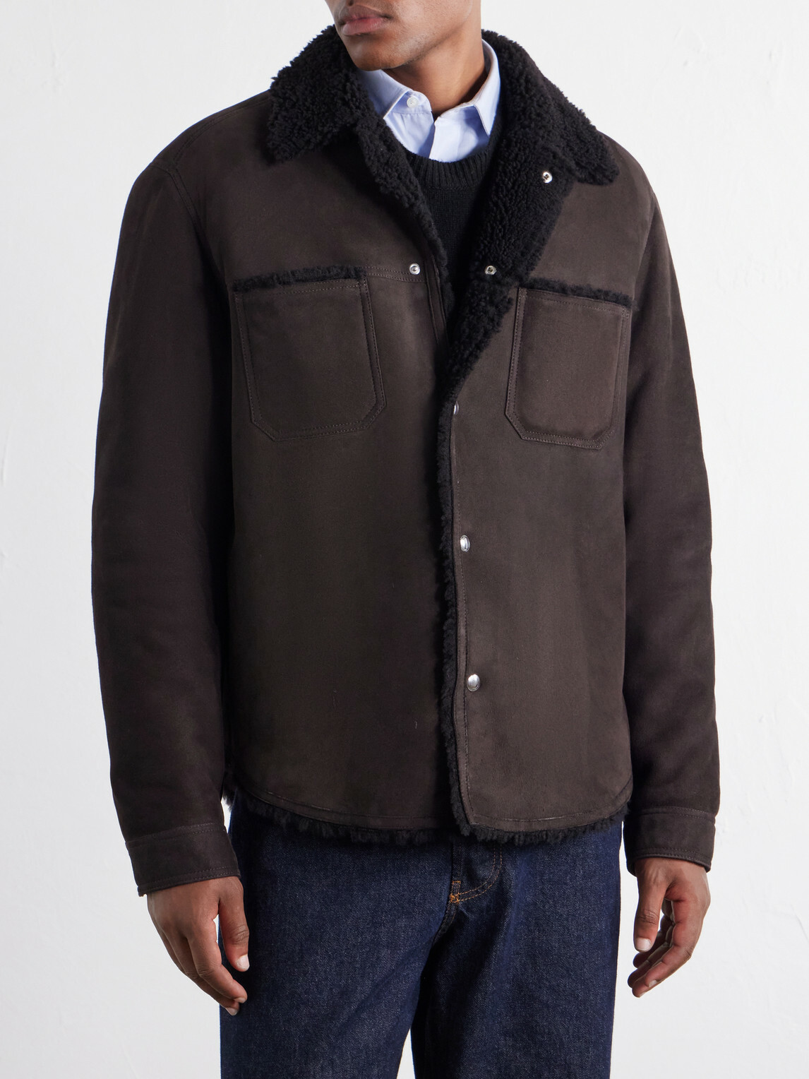Mr P. - Shearling Jacket - Brown
