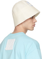 We11done Off-White Knit Bucket Hat