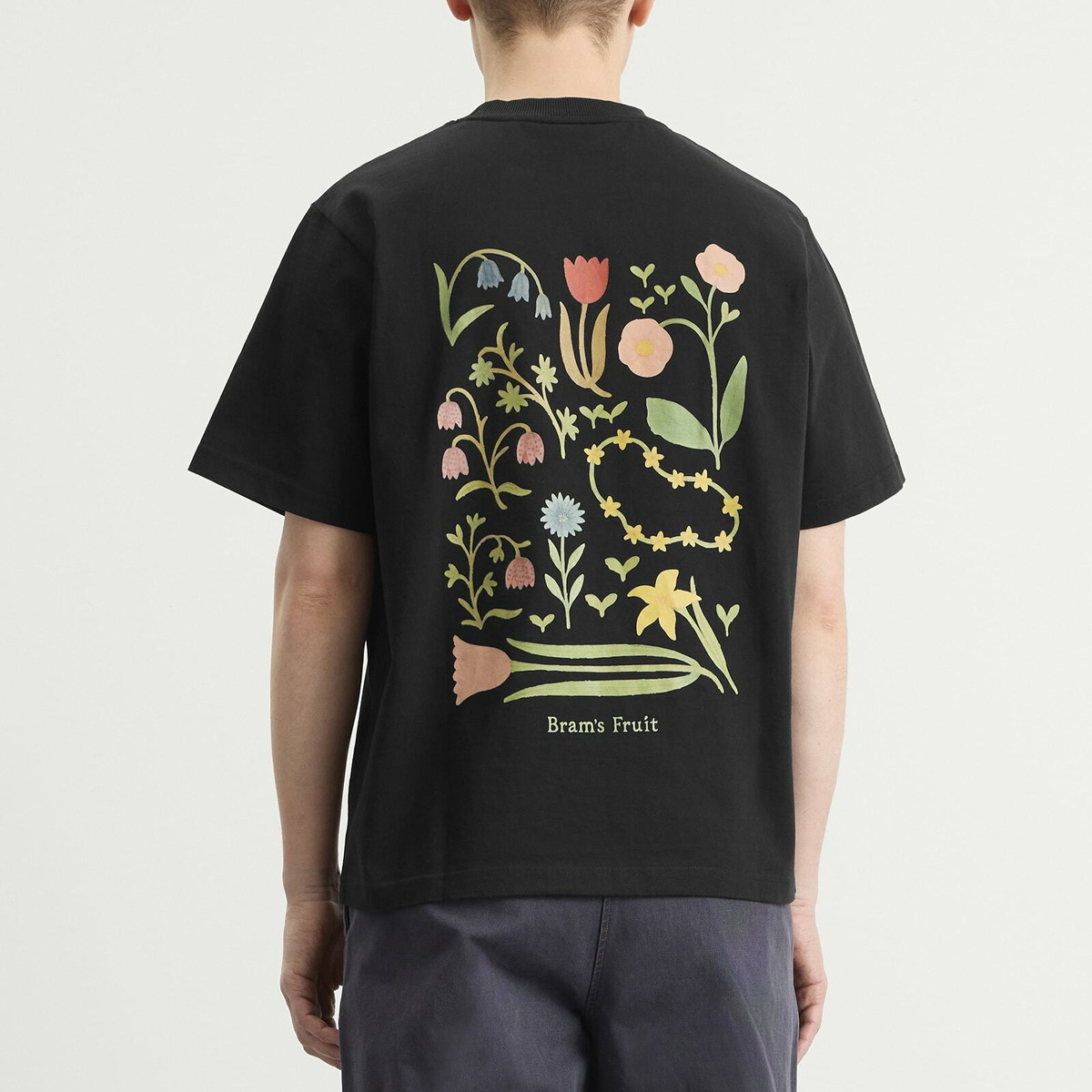 Bram's Fruit Men's Botanical T-Shirt in Black