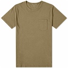 Officine Generale Men's Officine Générale Pocket T-Shirt in Olive Bonsai