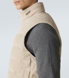 Brunello Cucinelli Suede down vest