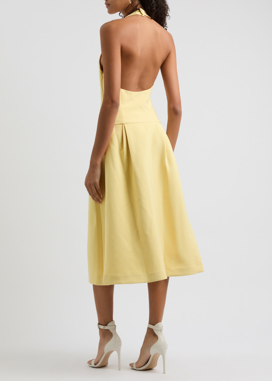 Odd Muse The Ultimate Muse Halterneck Midi Dress Yellow