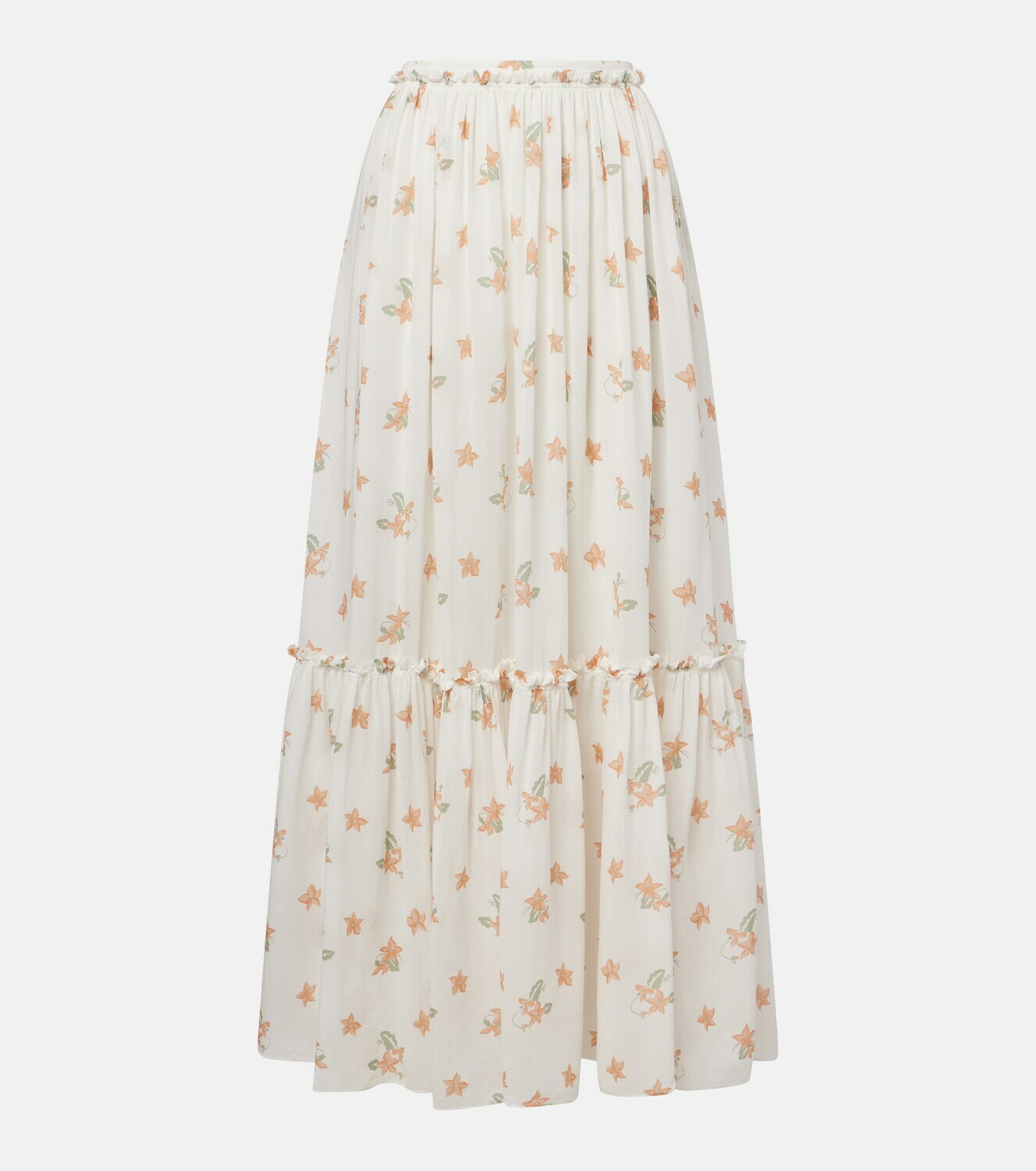 Chloé Floral silk maxi skirt